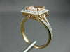 ESTATE WIDE 1.62CT MULTI GEM 14KT ROSE GOLD ROUND & SQUARE HALO ENGAGEMENT RING
