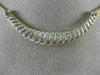 ESTATE 1.0CT DIAMOND 14KT YELLOW GOLD 3D MULTI ROW WAVE SEMI CIRCLE NECKLACE
