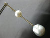 EXTRA LARGE 1.7CT DIAMOND & AAA SOUTH SEA PEARL 18K YELLOW GOLD HANGING EARRINGS