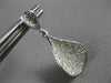 .74CT DIAMOND 14KT WHITE GOLD CLASSIC ROUND PAVE TEAR DROP FUN HANGING EARRINGS