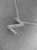 .14CT ROUND DIAMOND 14KT WHITE GOLD 3D CLASSIC INITIAL FLOATING PENDANT #9287