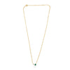 .66CT DIAMOND & AAA EMERALD 14K YELLOW GOLD 3D PEAR SHAPE & EMERALD CUT NECKLACE