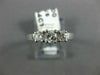 .64CT DIAMOND 14KT WHITE GOLD 3 STONE PAST PRESENT FUTURE ENGAGEMENT RING #1569
