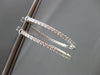 ESTATE LARGE .68CT DIAMOND 14KT WHITE GOLD 3D DOUBLE SIDED HOOP EARRINGS #19695