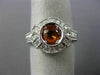 LARGE .92CT DIAMOND & AAA YELLOW SAPPHIRE 14KT WHITE GOLD BEZEL ENGAGEMENT RING