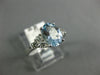ESTATE 1.42CT DIAMOND & AAA AQUAMARINE 14KT WHITE GOLD 3D OVAL ENGAGEMENT RING