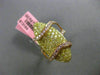 ESTATE EXTRA LARGE 2.47CT YELLOW & PINK DIAMOND 18K YELLOW & ROSE GOLD WAVE RING