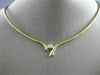 ESTATE .40CT DIAMOND 14KT GOLD 3D SOLITAIRE FANCY LOVE EMBRACE NECKLACE #14981