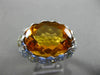 ESTATE WIDE 10.31CT DIAMOND CITRINE & YELLOW SAPPHIRE 18K WHITE GOLD FLOWER RING