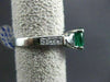 ESTATE LARGE 2.69CT DIAMOND & AAA ROUND EMERALD PLATINUM CLASSIC ENGAGEMENT RING