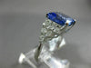 LARGE 4.65CT DIAMOND & AAA TANZANITE 18KT WHITE GOLD 3D SQUARE ENGAGEMENT RING