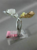 ESTATE LARGE .94CT MULTI COLOR DIAMOND 18K TRI COLOR GOLD 3D BUTTERFLY LOVE RING