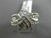 ESTATE 1.26CT DIAMOND 18K WHITE GOLD 3D MULTI ROW CRISS CROSS LOVE INFINITY RING