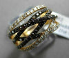 ESTATE 1.29CT DIAMOND & AAA ORANGE SAPPHIRE 18K ROSE GOLD 3D MULTI ROW LOVE RING