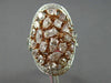 ESTATE EXTRA LARGE 3.71CT WHITE & PINK DIAMOND 18KT GOLD OVAL INFINITY LOVE RING