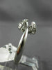 ANTIQUE DIAMOND 14K WHITE GOLD 3D ROUND FLOWER SEMI MOUNT ENGAGEMENT RING #14766