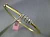 ESTATE .70CT DIAMOND 14KT WHITE & YELLOW GOLD 3D CIRCLE OF LIFE BANGLE BRACELET