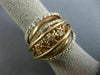 ESTATE MASSIVE 2.18CT DIAMOND 18KT ROSE GOLD MULTI ROW FILIGREE ETOILE FUN RING