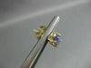 ESTATE LARGE 1.07CT AAA OVAL TANZANITE 14KT YELLOW GOLD STUD EARRING 6mm #20314