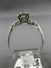 ANTIQUE .40CT OLD MINE DIAMOND 14KT WHITE GOLD 3D FISHTAIL ENGAGEMENT RING #9522