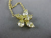 GIA 1.57CT WHITE & FANCY YELLOW DIAMOND 18KT YELLOW GOLD CLASSIC FLOWER NECKLACE