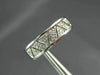 ESTATE .15CT DIAMOND 14KT WHITE GOLD CLASSIC TRIANGULAR ZIG ZAG BAND RING #18766