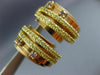 ESTATE WIDE .24CT FANCY YELLOW & PINK DIAMOND 18KT 2 TONE GOLD UMBRELLA EARRINGS