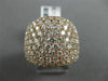 ESTATE LARGE 3.18CT DIAMOND 18KT ROSE GOLD PAVE CLASSIC WEDDING ANNIVERSARY RING