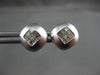 ESTATE .36CT PRINCESS DIAMOND 14KT WHITE GOLD 3D SQUARE INVISIBLE EARRINGS #7763