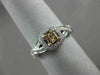 ESTATE 1.03CT WHITE & CHOCOLATE FANCY DIAMOND 18K 2 TONE GOLD 3D ENGAGEMENT RING
