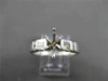 ESTATE .48CT DIAMOND 14KT WHITE GOLD BAGUETTE SEMI MOUNT ENGAGEMENT RING #17814