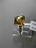 ESTATE 1.52CTW DIAMOND & AAA CITRINE 14KT WHITE GOLD 3D CUSHION ENGAGEMENT RING