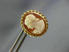 ANTIQUE 14K YELLOW GOLD HANDCRAFTED OVAL LADY CAMEO CLASSIC STUD EARRINGS #26419