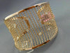 ESTATE WIDE .56CT DIAMOND 14KT ROSE GOLD 3D FLEXIBLE BY THE YARD BANGLE BRACELET