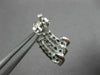 ESTATE .89CT DIAMOND 18KT WHITE GOLD 3D THREE ROW UMBRELLA FUN HANGING EARRINGS