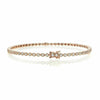 ESTATE 1.12CT DIAMOND 14KT ROSE GOLD 3D ROUND ETERNITY FILIGREE BANGLE BRACELET