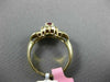 ESTATE .67CT DIAMOND & AAA RUBY 14KT YELLOW GOLD 3D HALO ETOILE ENGAGEMENT RING