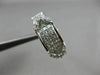 ESTATE WIDE 1.47CT ROUND & PRINCESS DIAMOND 18KT WHITE GOLD 3D MULTI ROW RING