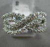 ESTATE 1.99CT BAGUETTE DIAMOND 18KT WHITE GOLD 3D CRISS CROSS INFINITY LOVE RING