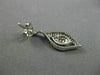 ESTATE .50CT ROUND DIAMOND 14KT WHITE GOLD 3D TEAR DROP RAIN FLOATING EARRINGS