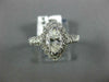 ESTATE 1.32CT DIAMOND 14K WHITE GOLD MARQUISE & ROUND HALO ENGAGEMENT RING #1542