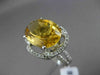 ESTATE MASSIVE 11.97CT DIAMOND & EXTRA FACET YELLOW TOPAZ 14K WHITE GOLD 3D RING