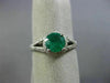 ESTATE 1.39CT DIAMOND & AAA COLOMBIAN EMERALD 14KT WHITE GOLD 3D ENGAGEMENT RING