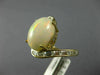 ESTATE LARGE 6.20CT CZ & AAA OPAL 14KT YELLOW GOLD 3D OVAL CRISS CROSS RING