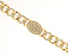 1.0CT DIAMOND 14KT YELLOW GOLD CLASSIC PAVE CUBAN LINK ETERNITY TENNIS BRACELET