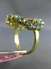 ESTATE LARGE 2.13CT DIAMOND & AAA MULTI GEM 14K YELLOW GOLD CIRCULAR FLOWER RING