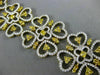 ESTATE EXTRA LARGE 13.75CT WHITE & FANCY YELLOW DIAMOND 18K YELLOW GOLD BRACELET