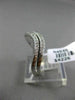 ESTATE .39CT ROUND DIAMOND 18K WHITE GOLD 3D DOUBLE WAVE COMPANION LOVE RING SET