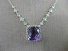 LARGE 7.10CT DIAMOND & AAA AMETHYST 14K WHITE GOLD FILIGREE BY THE YARD NECKLACE