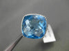 ESTATE EXTRA LARGE 13.98CT DIAMOND & AAA BLUE TOPAZ 14K WHITE GOLD FILIGREE RING